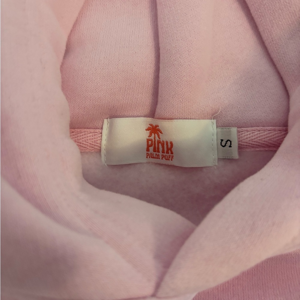 Pink palm puff "Hawaii Hibiscus" Hoodie in Blush - Picture 8 of 8